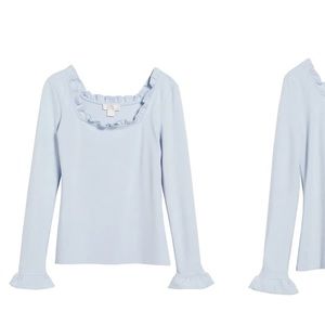 Rachel Parcell Ruffle Ponte Top